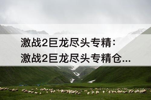 激战2巨龙尽头专精：激战2巨龙尽头专精仓库