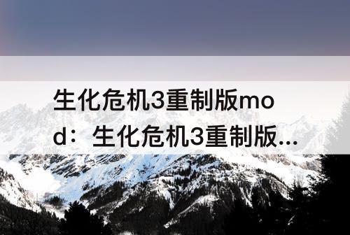 生化危机3重制版mod：生化危机3重制版mod整合工具游戏根