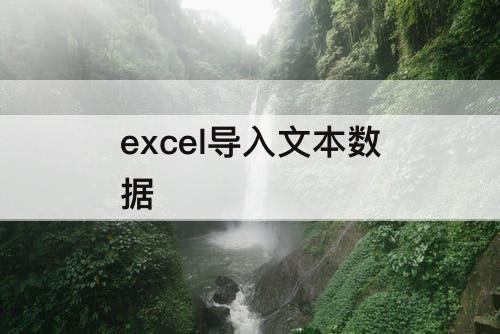 excel导入文本数据