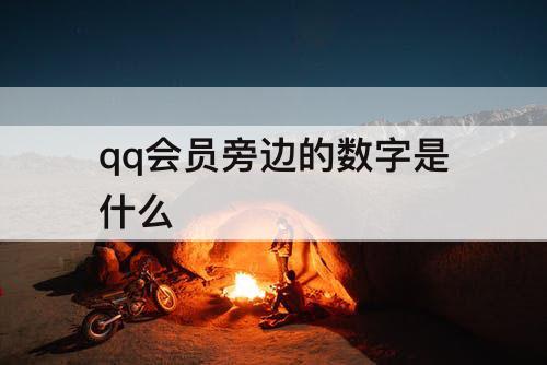 qq会员旁边的数字是什么