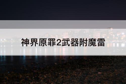 神界原罪2武器附魔雷