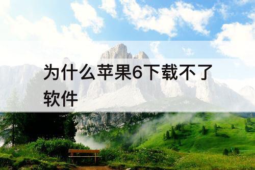为什么苹果6下载不了软件