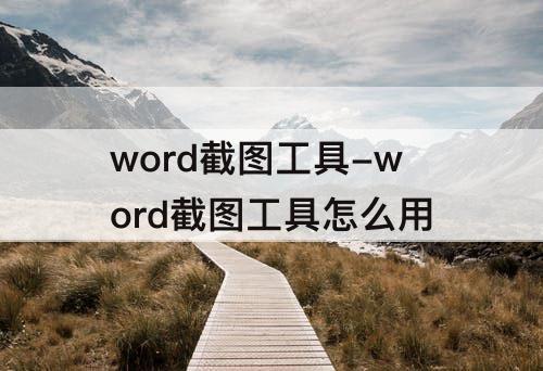 word截图工具-word截图工具怎么用