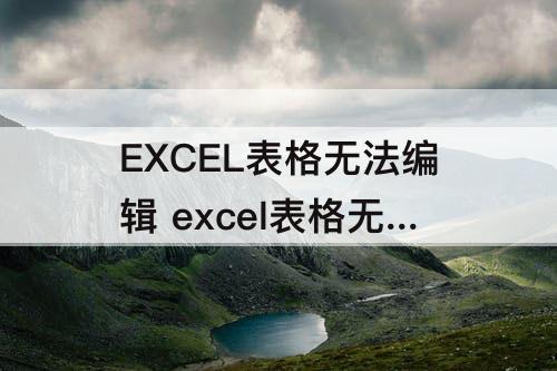 EXCEL表格无法编辑 excel表格无法编辑内容出现阴影