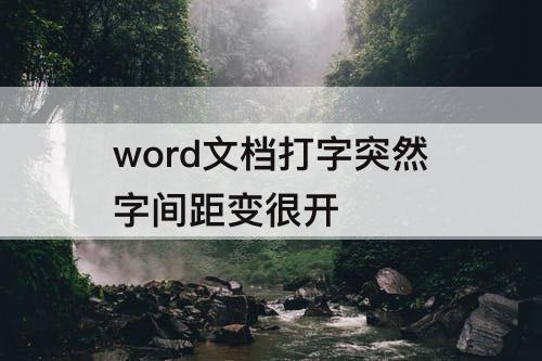 word文档打字突然字间距变很开