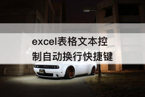 excel表格文本控制自动换行快捷键