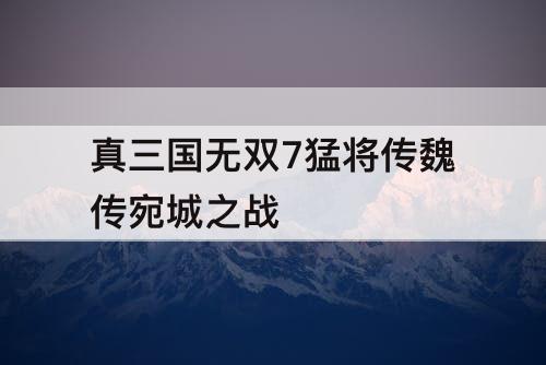 真三国无双7猛将传魏传宛城之战