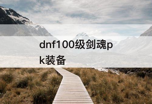 dnf100级剑魂pk装备
