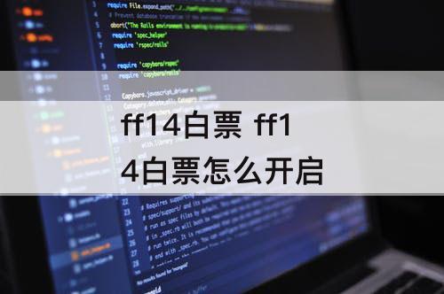 ff14白票 ff14白票怎么开启