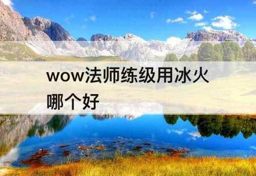 wow法师练级用冰火哪个好