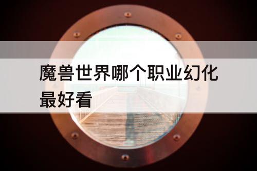 魔兽世界哪个职业幻化最好看