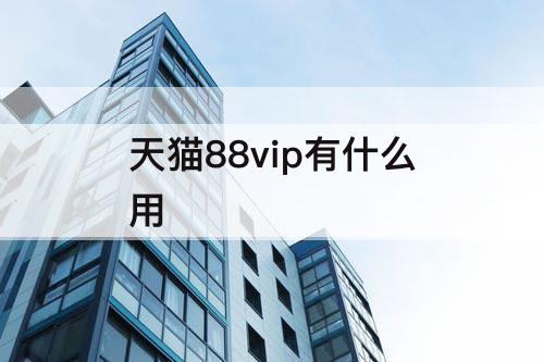 天猫88vip有什么用