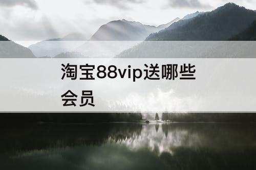 淘宝88vip送哪些会员