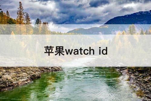 苹果watch id