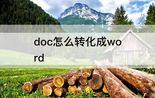 doc怎么转化成word