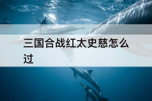 三国合战红太史慈怎么过