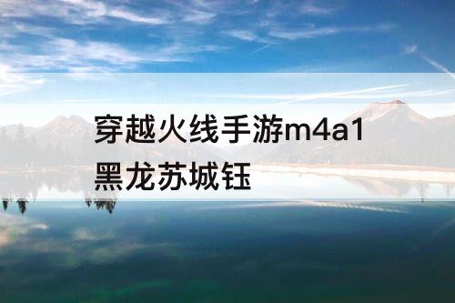 穿越火线手游m4a1黑龙苏城钰