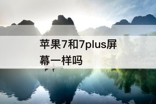 苹果7和7plus屏幕一样吗