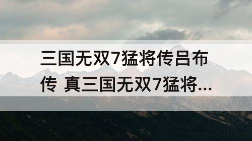 三国无双7猛将传吕布传 真三国无双7猛将传吕布传寿春之战会怎样?