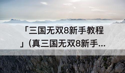 「三国无双8新手教程」(真三国无双8新手教程怎么退不出)