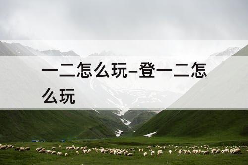 一二怎么玩-登一二怎么玩