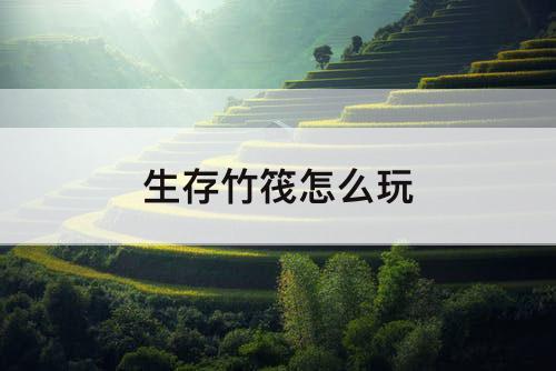 生存竹筏怎么玩