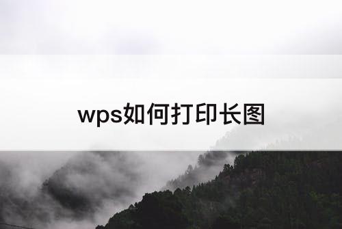 wps如何打印长图