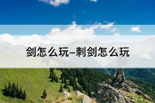 剑怎么玩-刺剑怎么玩