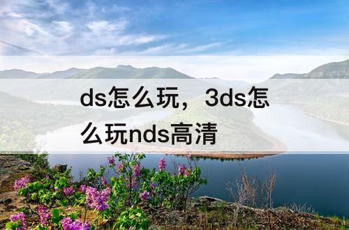 ds怎么玩，3ds怎么玩nds高清