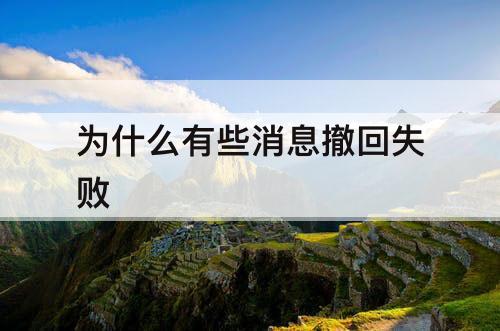 为什么有些消息撤回失败