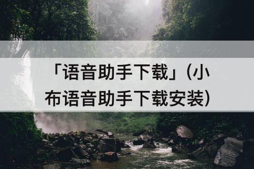 「语音助手下载」(小布语音助手下载安装)