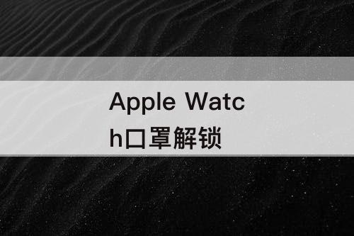 Apple Watch口罩解锁