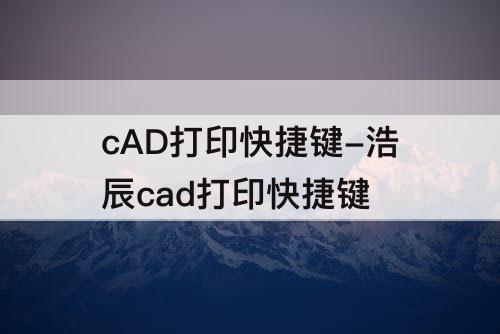 cAD打印快捷键-浩辰cad打印快捷键