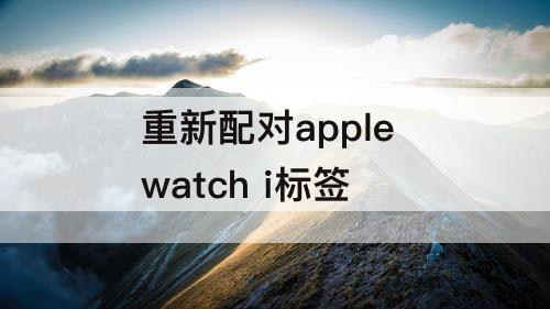 重新配对apple watch i标签
