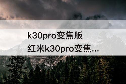 k30pro变焦版 红米k30pro变焦版电池型号