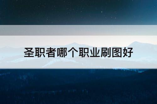 圣职者哪个职业刷图好