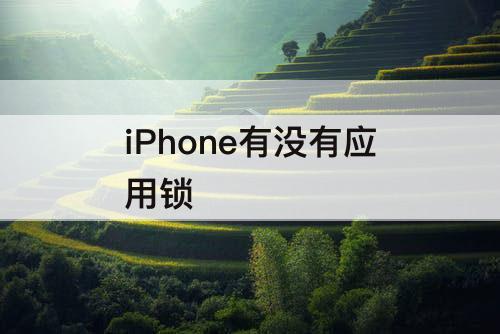 iPhone有没有应用锁