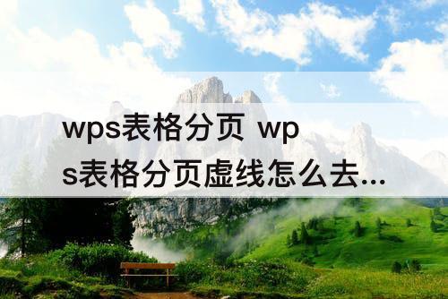 wps表格分页 wps表格分页虚线怎么去掉