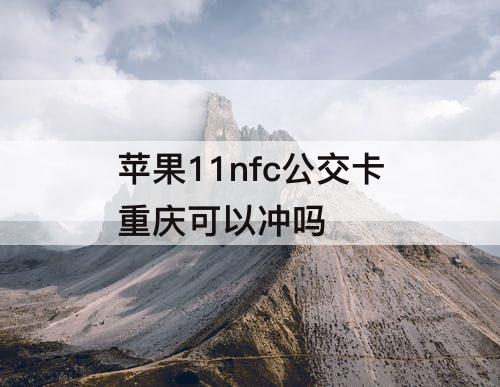 苹果11nfc公交卡重庆可以冲吗