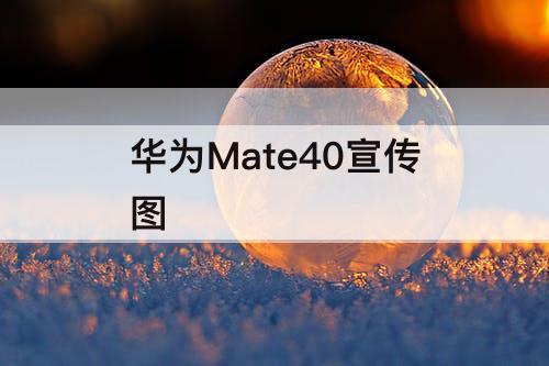 华为Mate40宣传图