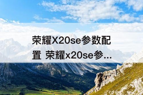 荣耀X20se参数配置 荣耀x20se参数配置详