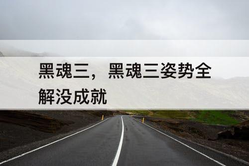 黑魂三，黑魂三姿势全解没成就