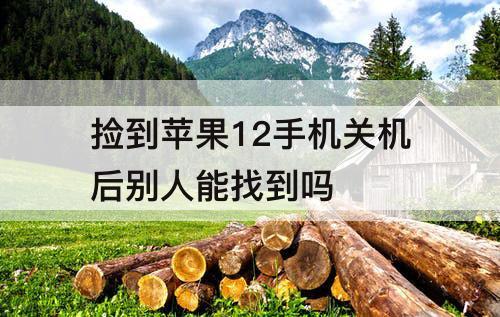 捡到苹果12手机关机后别人能找到吗