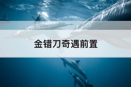 金错刀奇遇前置