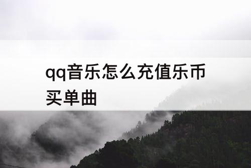 qq音乐怎么充值乐币买单曲