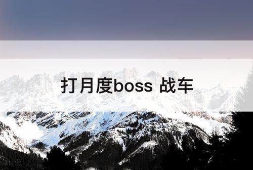打月度boss 战车