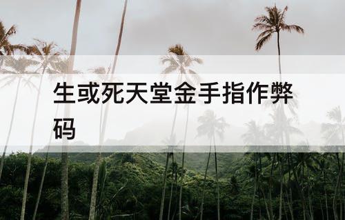 生或死天堂金手指作弊码