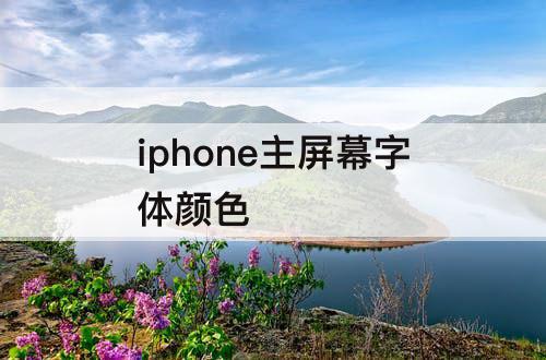 iphone主屏幕字体颜色