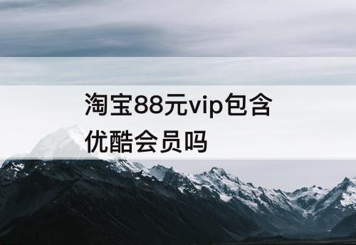 淘宝88元vip包含优酷会员吗
