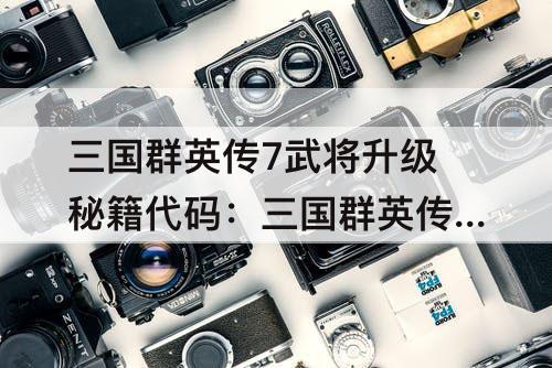 三国群英传7武将升级秘籍代码：三国群英传7武将升级秘籍代码大全